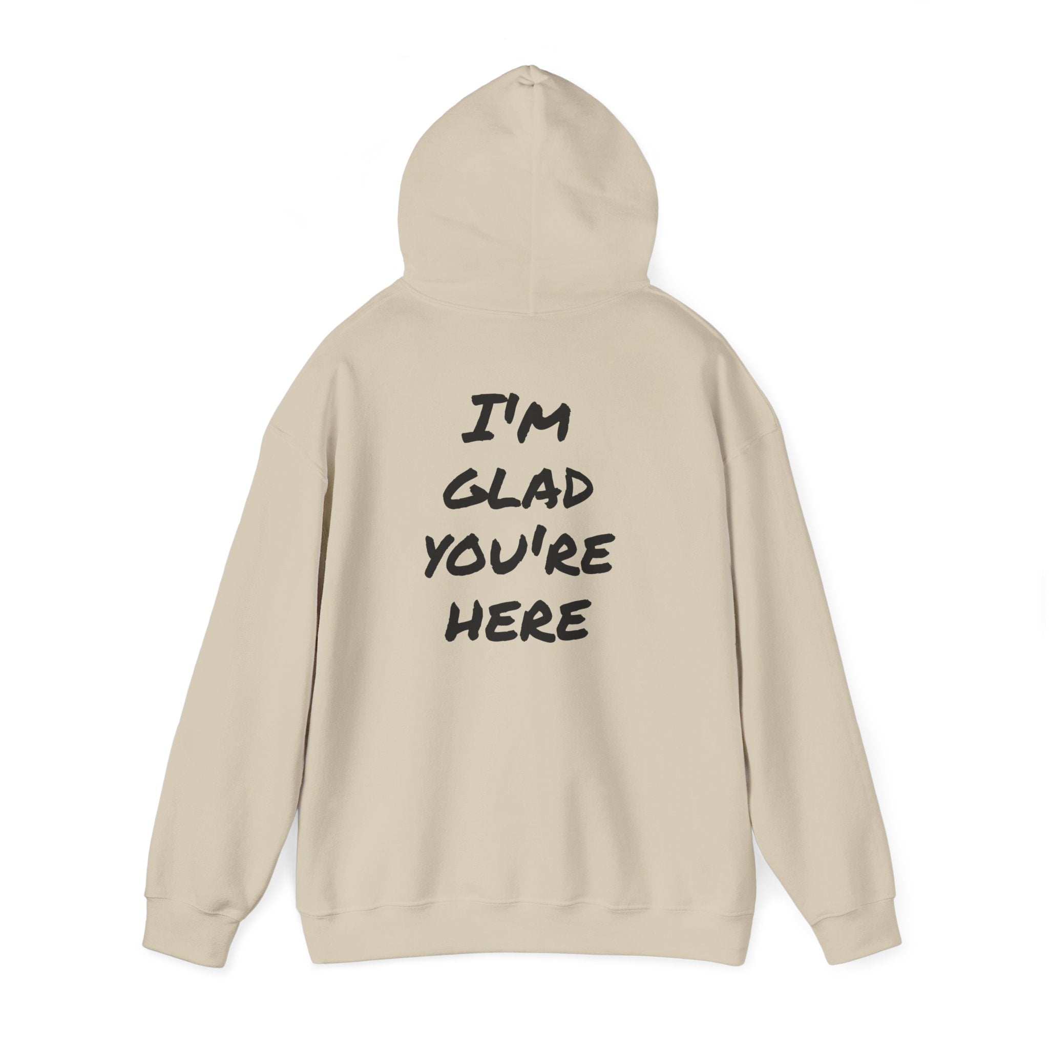 Hoodie - R.O.B. "Glad You’re Here" Minimal Graphic Hoodie