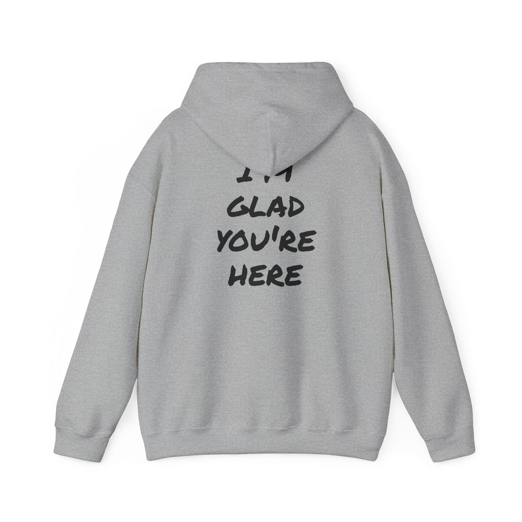 Hoodie - R.O.B. "Glad You’re Here" Minimal Graphic Hoodie