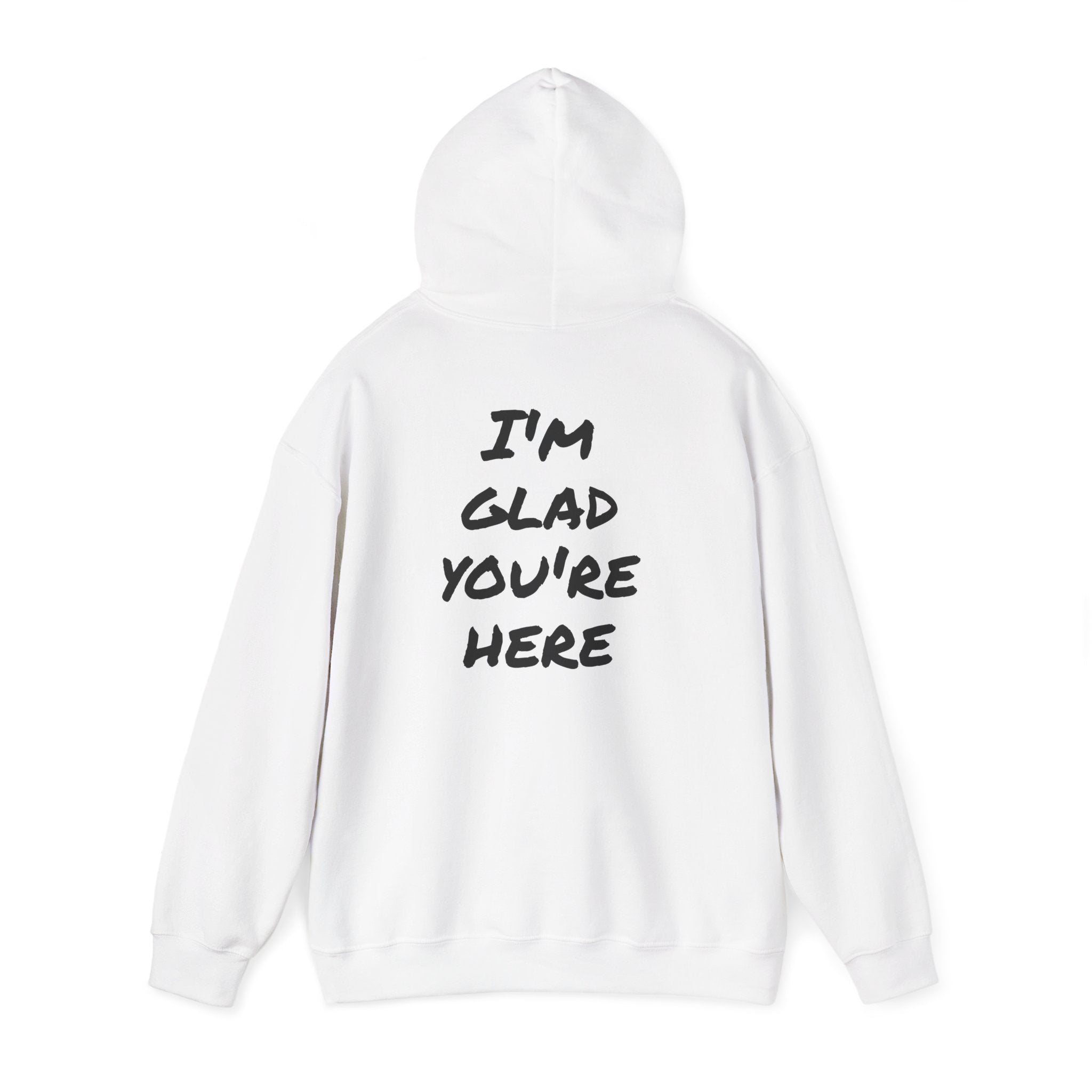 Hoodie - R.O.B. "Glad You’re Here" Minimal Graphic Hoodie