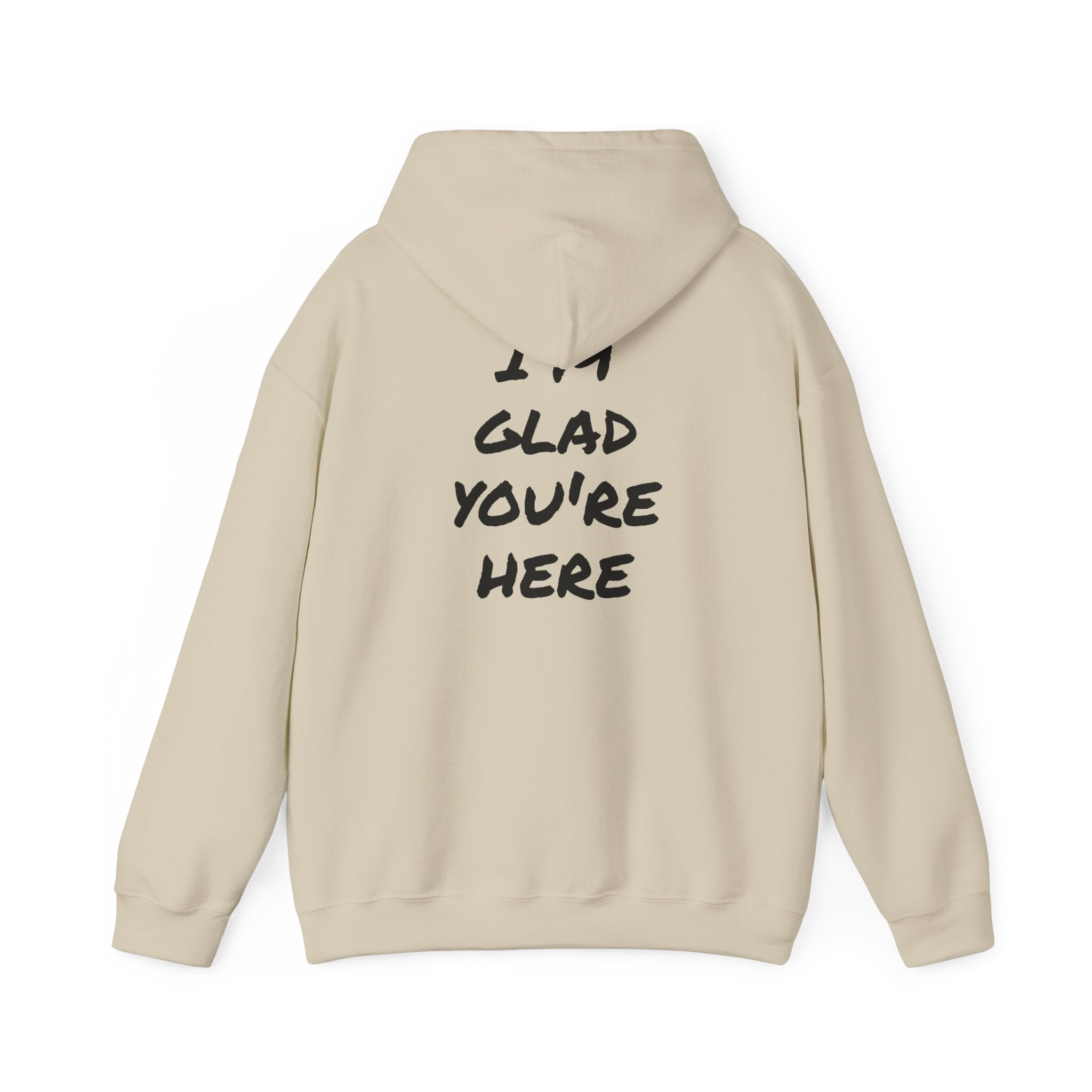 Hoodie - R.O.B. "Glad You’re Here" Minimal Graphic Hoodie